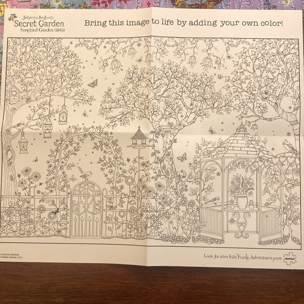 Buffalo Johanna Basford's Secret Garden Songbird Garden 500 Piece Jigsaw Puzzle - Picture 7 of 13